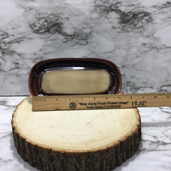 Vintage 2pc Stoneware Butter Dish Set by Sango - Picture 7 of 8